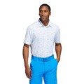 Mens Flag Print Primeblue Golf Polo Shirt blue-rush-ha6123